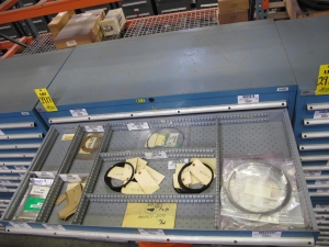 LISTA HEAVY DUTY 9-DRAWER PARTS CABINET W/ CONTENTS (W-50) LOADING & HANDLING FEE $25-